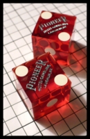 Dice : Dice - Casino Dice - Pioneer Laughlin Red Clear with Blue Logo - SK Collection buy Nov 2010